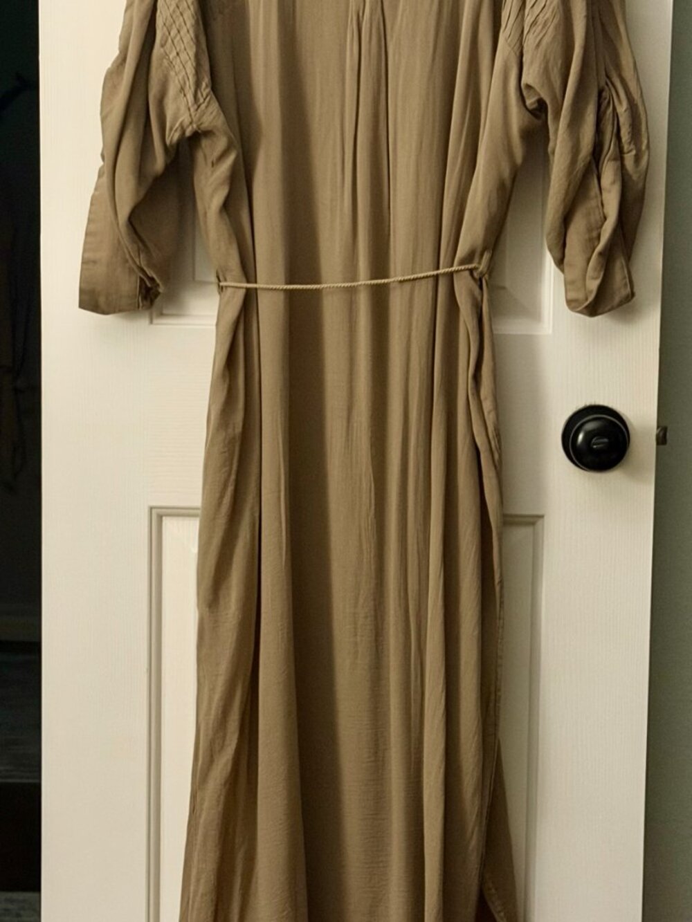 Spell & The Gypsy Linda Shirt Dress Khaki Small Boho Button Front Maxi - Picture 16 of 16